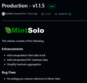 MintSolo Dashboard v1.1.5